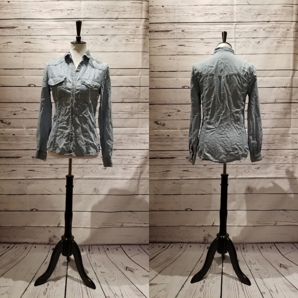 Chambray Button Down Anthropologie Shirt